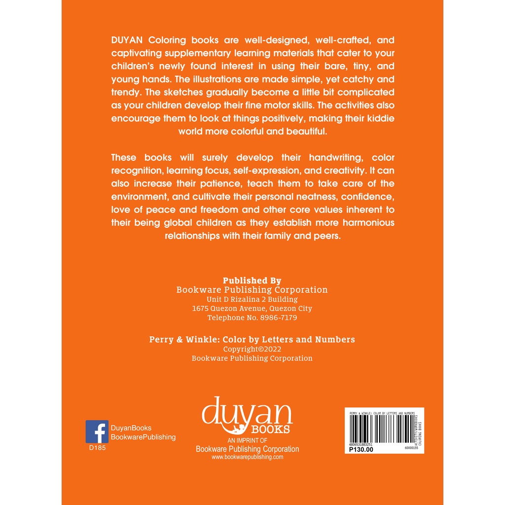 Perry & Winkle - Color by Letters & Numbers Coloring Book - Duyan Books ...