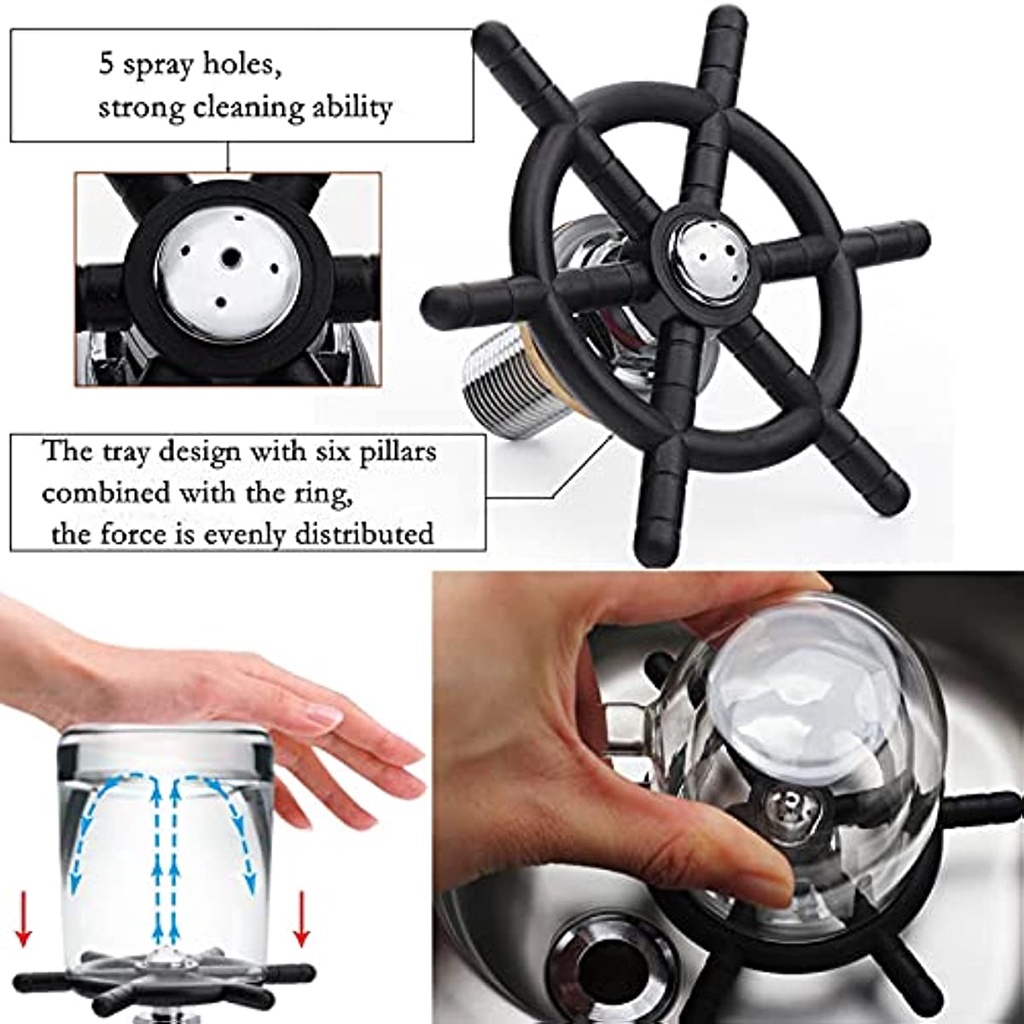 Koryaiko Stainless Steel Automatic Cup Washer Bar Glass Rinser Pitcher ...
