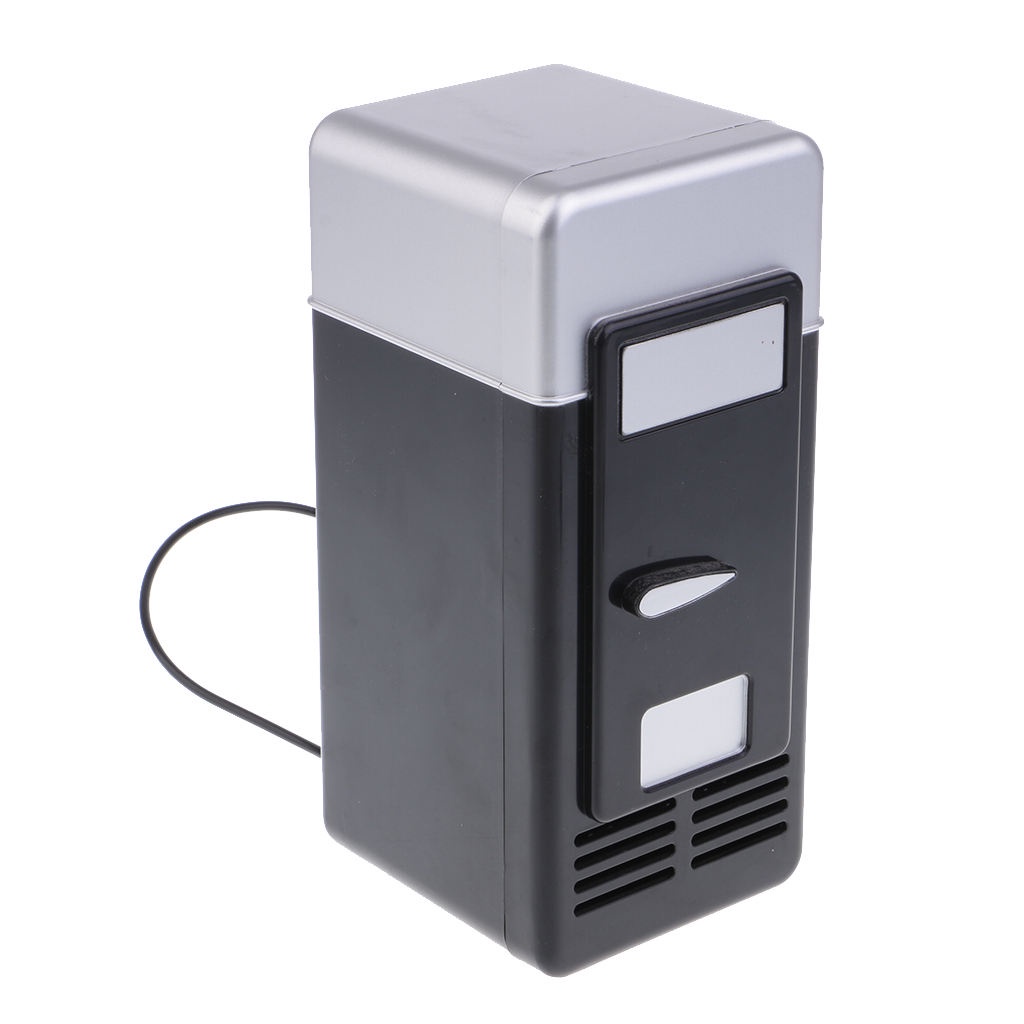 Portable Car Mini Fridge 5V Heat and Cool USB Refrigerator LED Light ...
