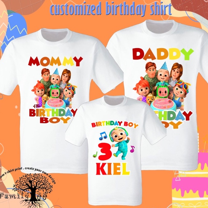 CocoMelon BIRTHDAY Shirt FOR KIDS Family Tshirt Graphic Printed T-shirt ...