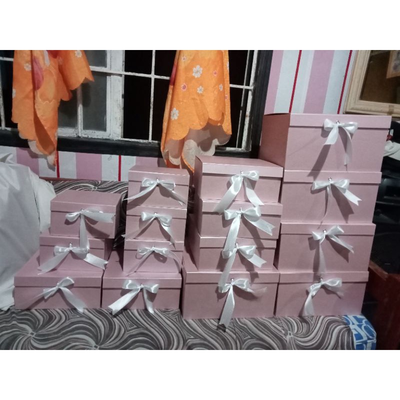 Square Paper Mache Box with Ribbon | Shopee Philippines