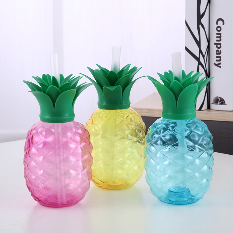 PopKozzi Strawberry Pineapple Straw Cup with Accessories Plastic Water ...