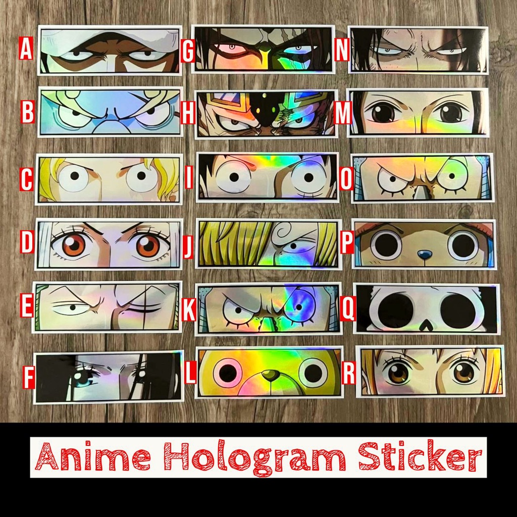 Anime Hologram One Piece Character Decals Sticker | Shopee Philippines