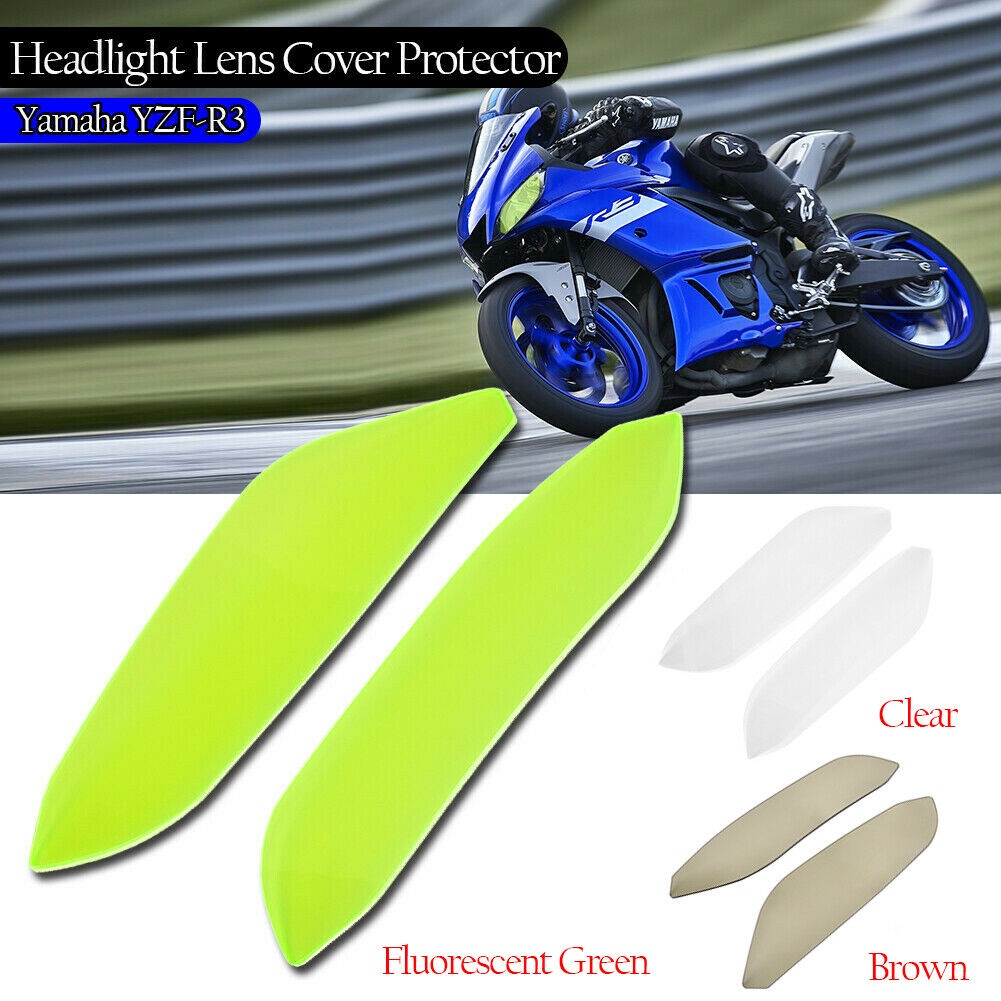 LJBKOALL YZF-R3 Headlight Guard Cover Protector Head Lamp Screen Lens ...