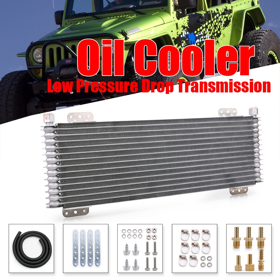 1Set Low Pressure Drop Transmission Oil Cooler Gearbox Cooler Auto