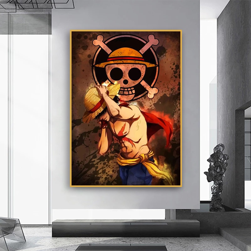 Anime One Piece Paint By Number Kit Diy Painting Abstract Character