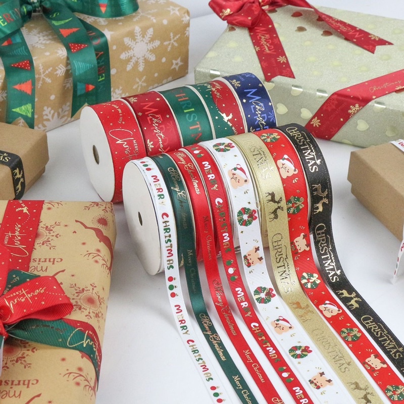 Christmas Ribbons Satin Ribbon Cake Box Ribbon Christmas Theme Ribbon