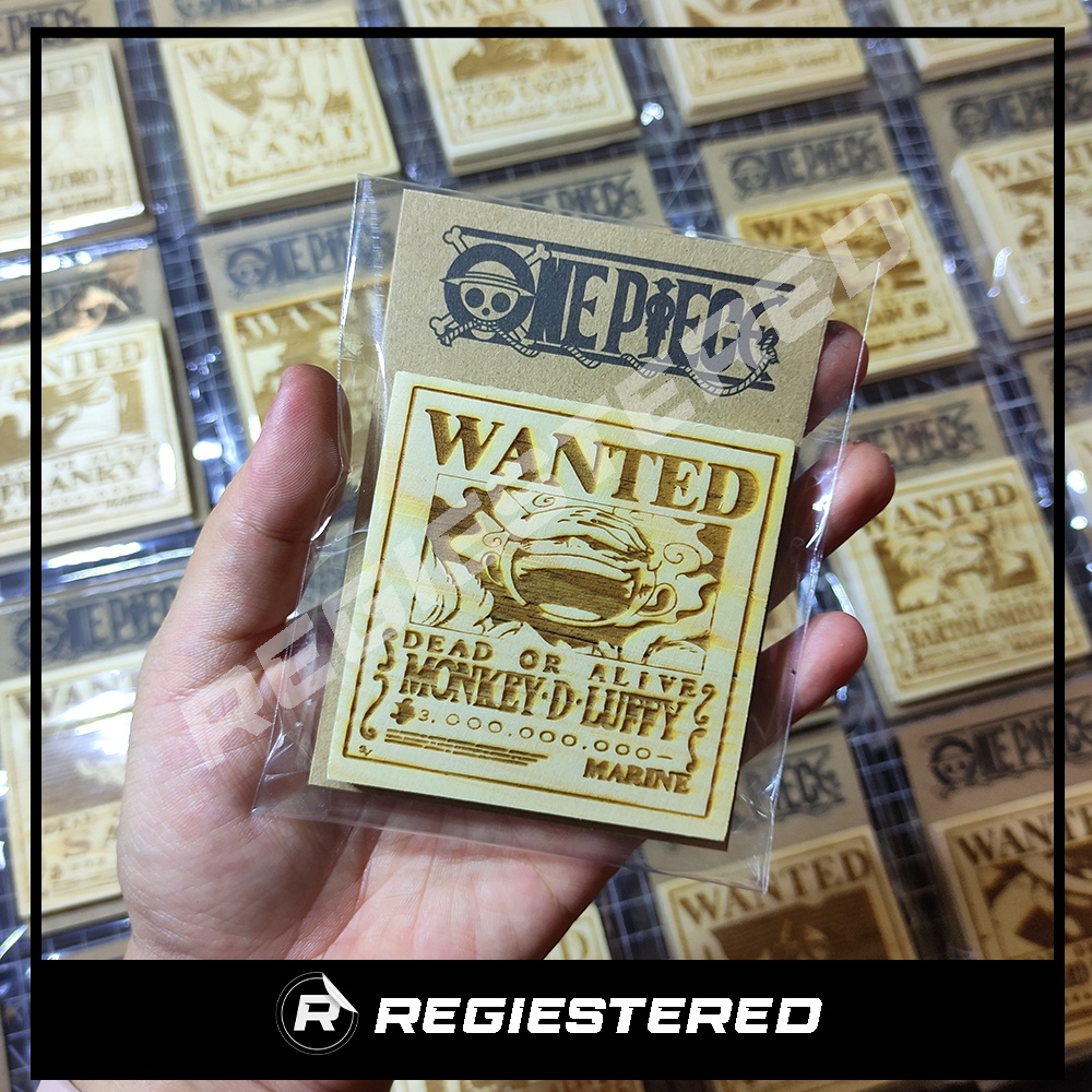 ONE PIECE Wanted Bounty Poster Laser Engraved Fridge Ref Wooden Wood ...