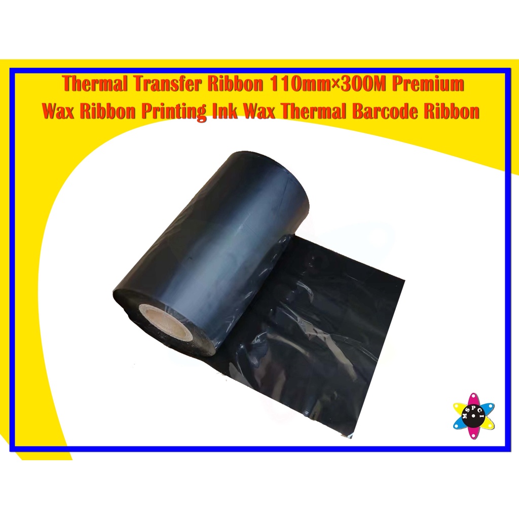 Thermal Transfer Ribbon 110mm×300M Premium Wax Ribbon Printing Ink Wax ...