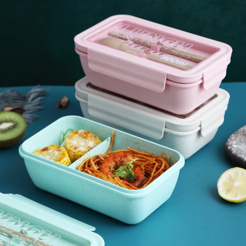 1100ML ALPHA Rectangular Lunchbox dailyuse/container/wheatstraw ...