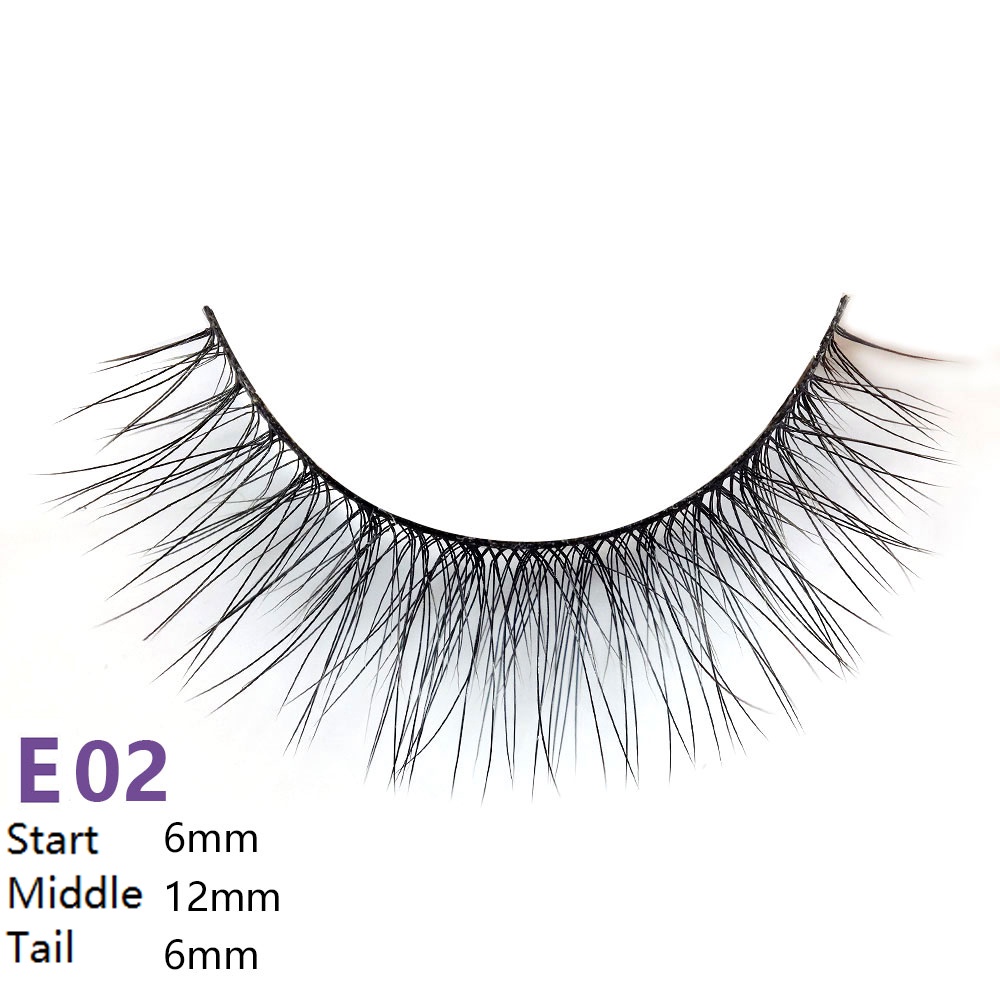 5 Pairs 3D Mink False Eyelashes E02 Cross Long Thick Makeup Shopee