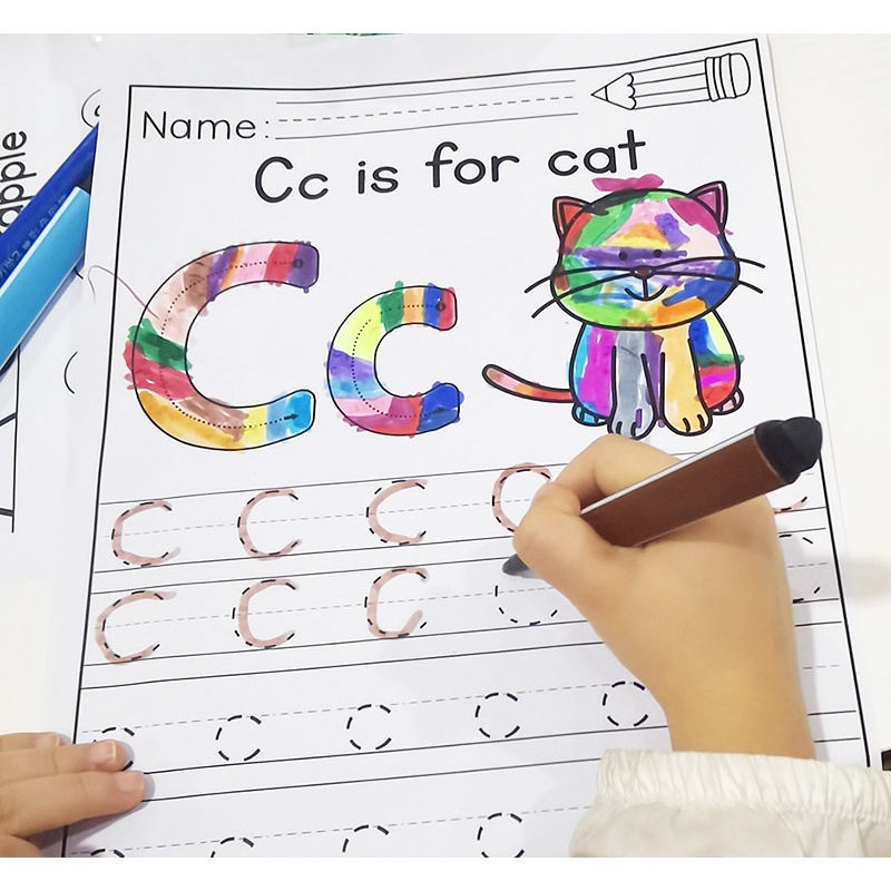 ~Alphabet Worksheets 26 Letters From-A-to-Z Practice Paper Preschool ...