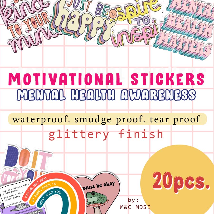 20pcs. Motivational Waterproof Stickers, Aesthetic Stickers, Mental ...