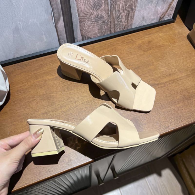 Mkc New Glossy Sandals 2.5inches heels (101-6) | Shopee Philippines