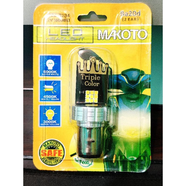MAKOTO LED HEADLIGHT BULB STX, TMX125 ALPHA, GD110, RS110, VEGA FORCE ...