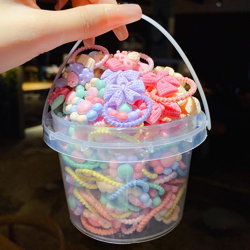 【20/40 Pcs】Korean Cute Hair Rope Colorful Cartoon Rubber Band Pony Tail ...