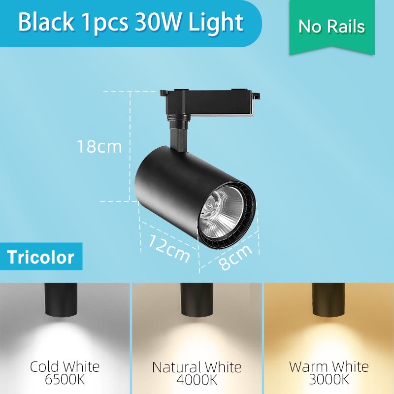 30W Tricolor Cob Spotlights Led Spot light Track Lights Spotlight ...