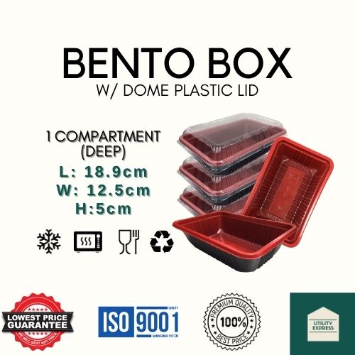 BENTO BOX TRAY W/ PLASTIC LID [10 to 50PCS] 1 | 2 | 3 | 4 | 5 ...