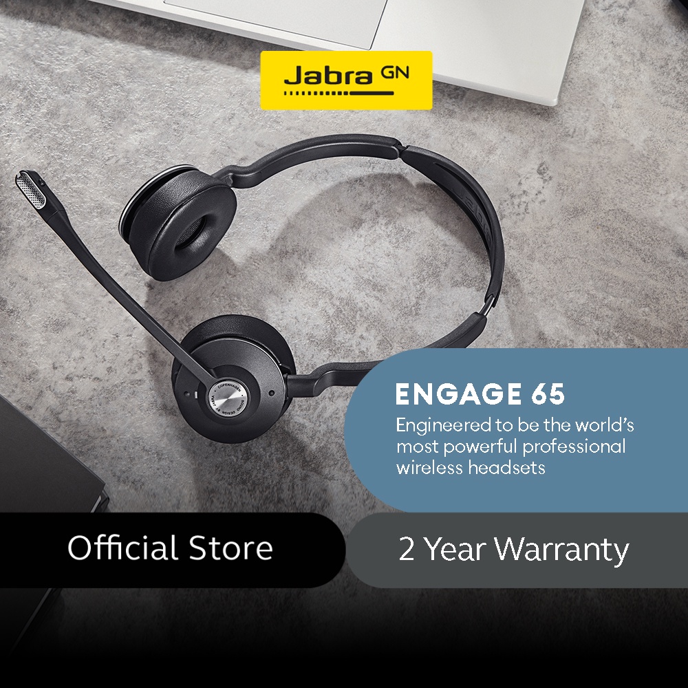 Jabra Engage 65 Stereo Wireless Noise Cancelling Headset With