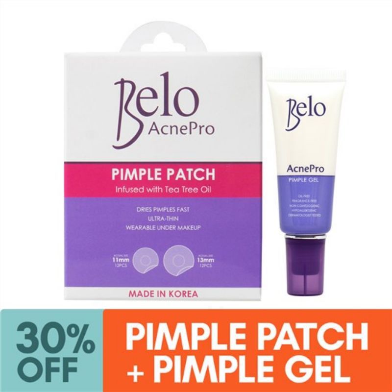 Belo AcnePro Pimple Patch (24s) + AcnePro Pimple Gel 10g | Shopee ...