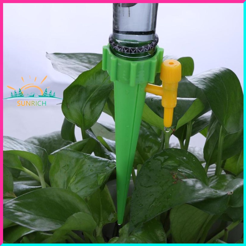 Drip Irrigation Automatic Plant Waterers System Adjustable Drip Water Spikes Taper Plants Pot