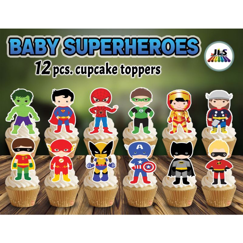Baby Superheroes Cupcake Toppers (READY STOCK) Shopee Philippines