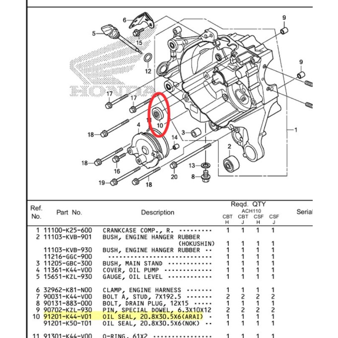 HONDA BEAT FI V1 V2 CRANKSHAFT OIL SEAL ( MAGNETO SIDE ) | Shopee ...