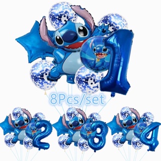 Lilo And Stitch Aluminum Balloon Set 5 Pieces - Blue