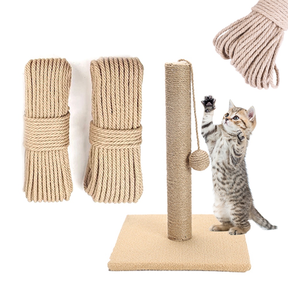 32.8FT/10M Natural Sisal Rope Binding Rope for DIY Cat Scratching Post ...