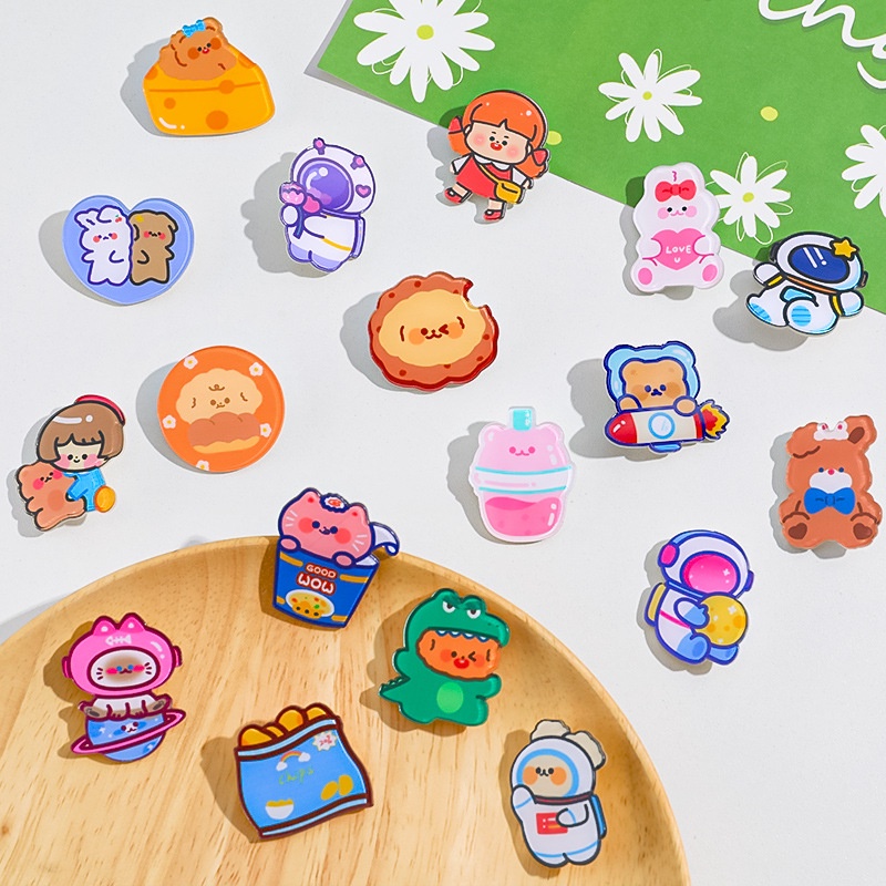 Cartoon brooch deals
