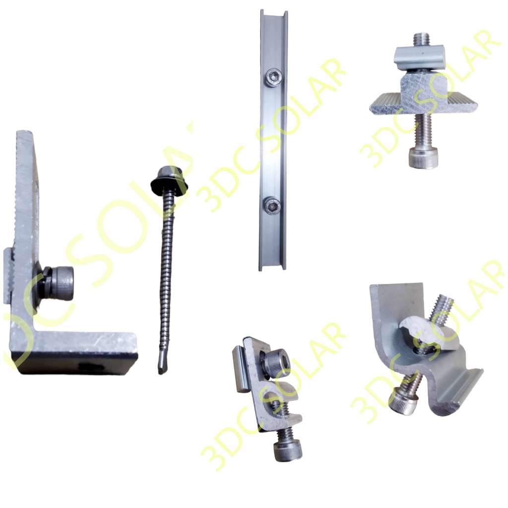 Solar Mounting Accessory For Panel LFoot End Clamp Mid Clamp Splice Kit Grounding Lug