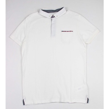 Original DEVRED Mens Plain White Polo Shirt with Pocket | Shopee ...