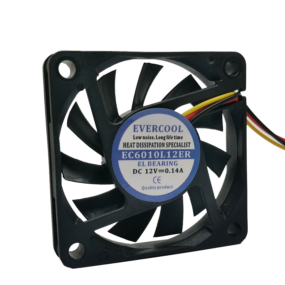 Brand evercool 6cm 6010 12V 0.14a ec6010l12er cooling fan 3-wire and 2 ...