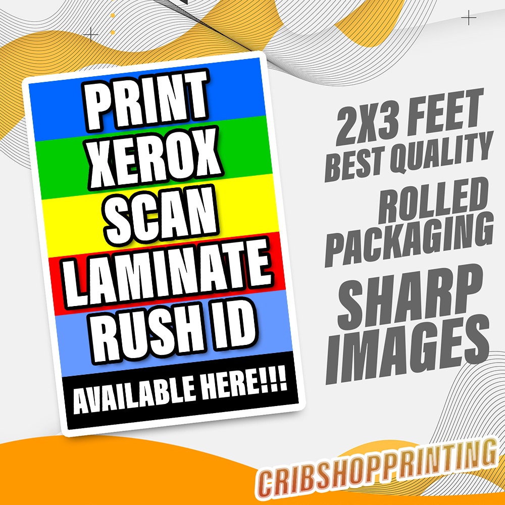 PRINT XEROX SCAN TARPAULIN 2X3 SIZE WITH FREE EYELET Shopee Philippines