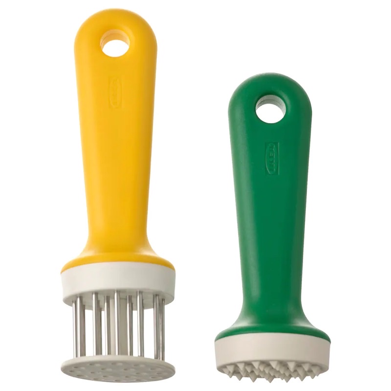 IKEA MEAT Tenderizer UPPFYLLD Tenderizer tool, set of 2, green/bright
