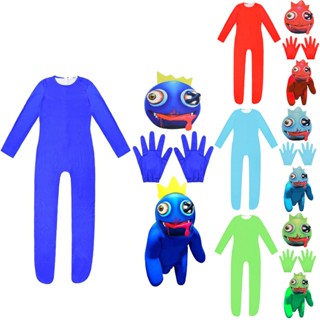 Kids Roblox Rainbow Friends Costume Blue Monster Cosplay Horror Game  Halloween Jumpsuit Party Outfit