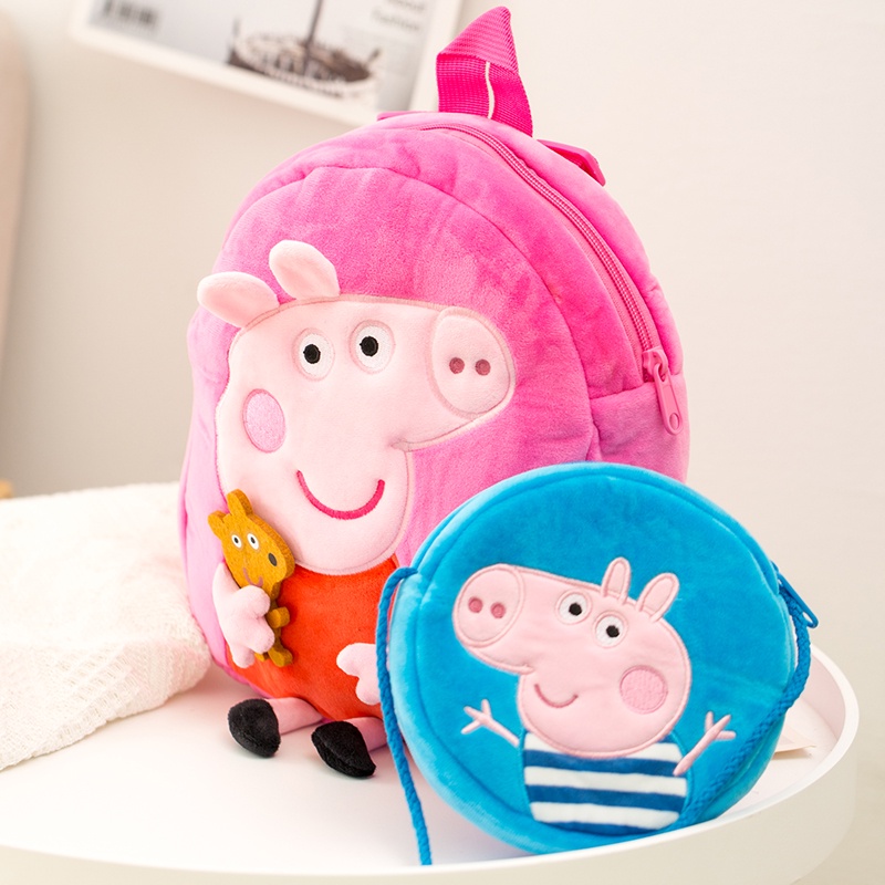 Peppa Pig Bag Schoolbag Kindergarten Children Baby Cute Little Backpack