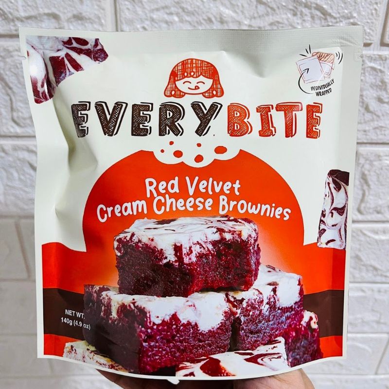 Every Bite Red Velvet Cream Cheese Brownies 140g Shopee Philippines