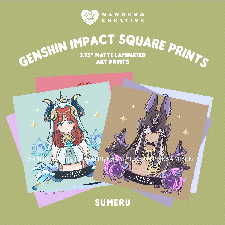 Genshin Impact Sumeru Square Matte Art Prints | Shopee Philippines