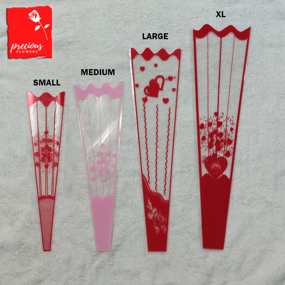 Railey's - 100pcs Transparent Floral Wrapper (Small/Medium/Large/XL ...