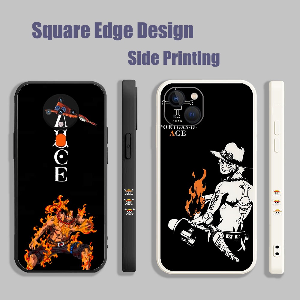 One Piece Ace black Fanart zoro FQS16 For Redmi 9A 9C Note 8 10 10s NFC