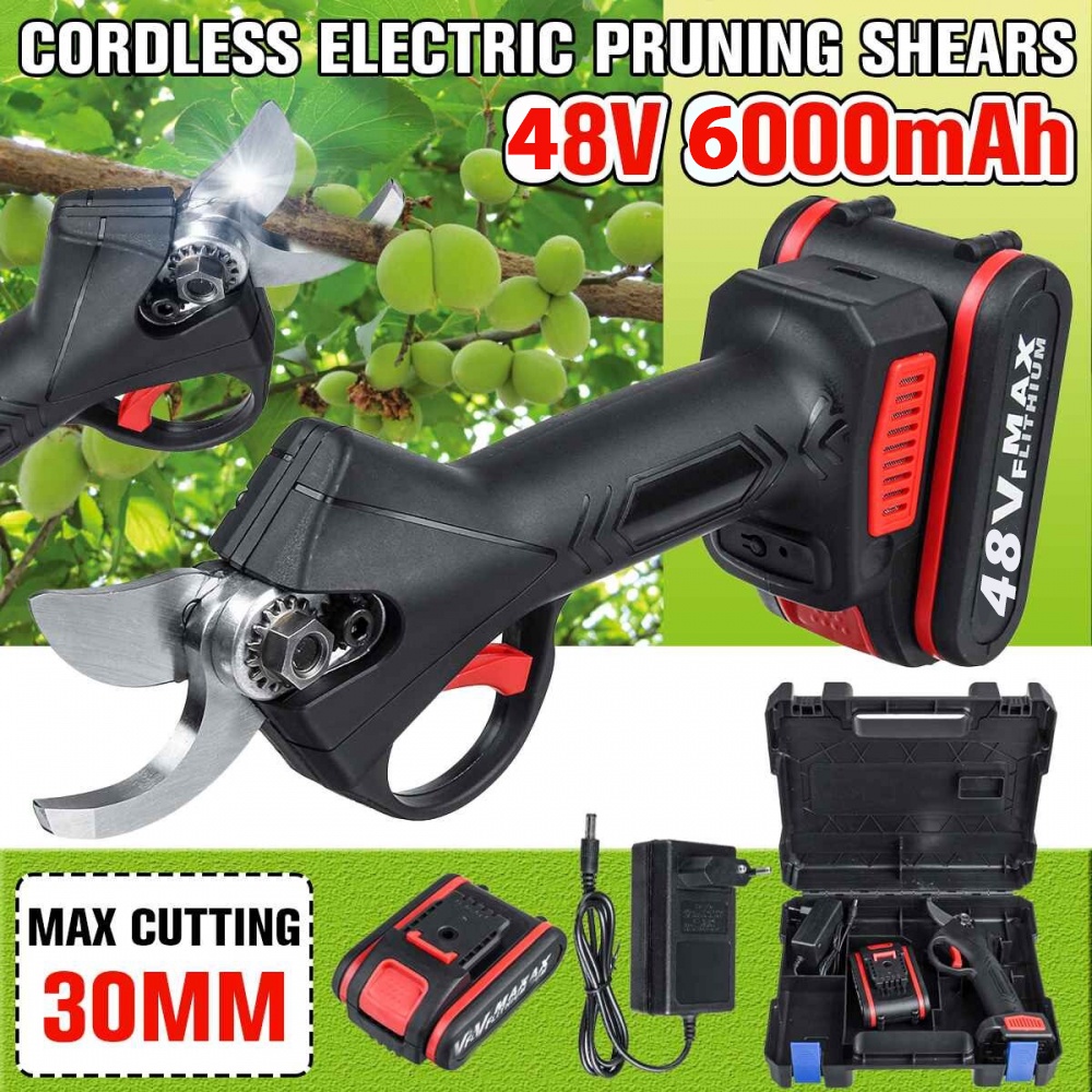 Cordless Electric Pruning Shears Secateur Pruner Tree Bonsai Cutter