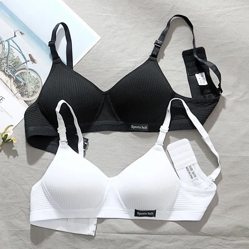 Women Bra Fashion Casual Breathable Tube Top Bra Underwear Without Steel  Ring Gathering and Sports Bra Non Removable at  Women's Clothing store