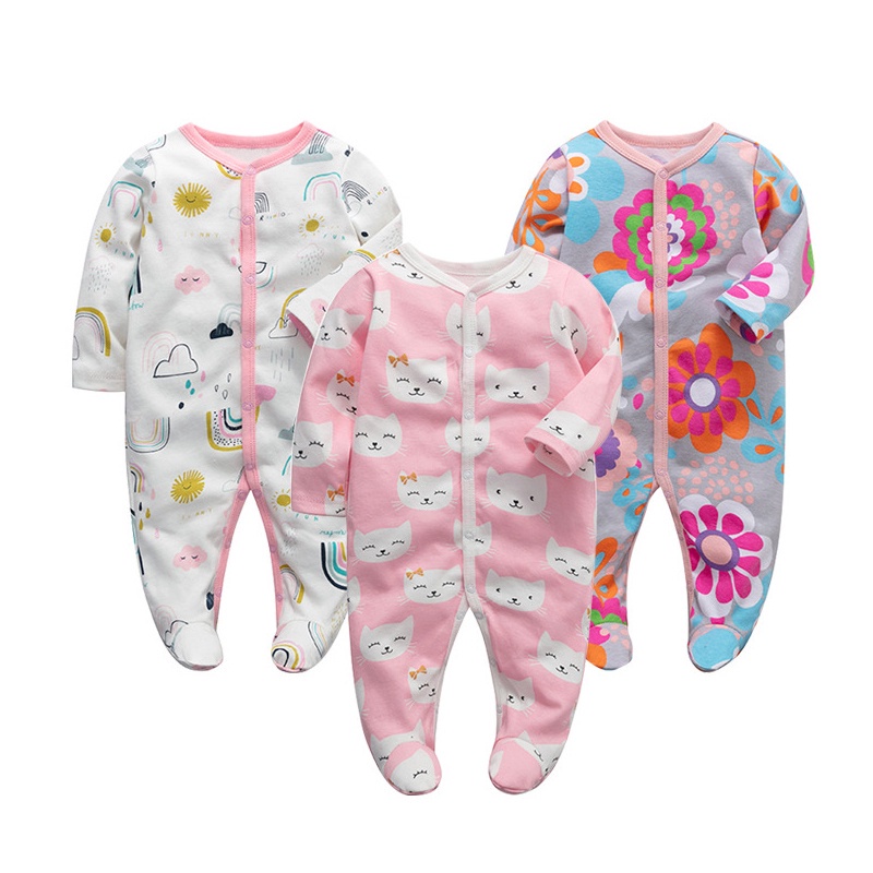 Newborn Baby Romper Cotton Girl Sleepwear Infant Clothing Boy Pyjamas 0 ...