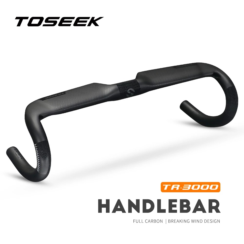 TOSEEK Bike Carbon Road Handlebar TR 3000 UD Matt Bicycle Handle bar Ultra light Integrated Handlebars