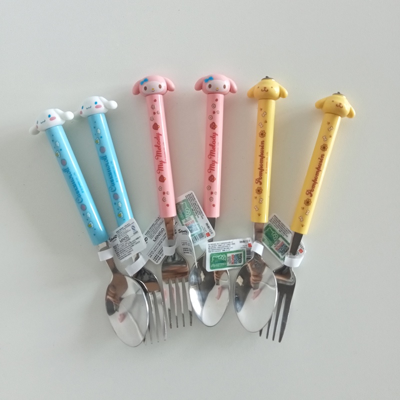 Miniso MINISO MINISO Sanrio Cinnamon Dog Melody Pudding Dog Stainless Steel Tableware Set Spoon