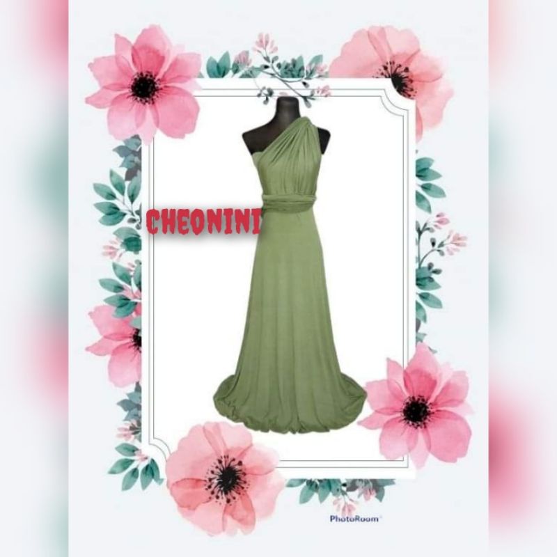 Infinity Dress Plain SAGE1 / LIGHT ARMY GREEN/ OLIVE for wedding entourage,  bridesmaid /Cheonini | Shopee Philippines