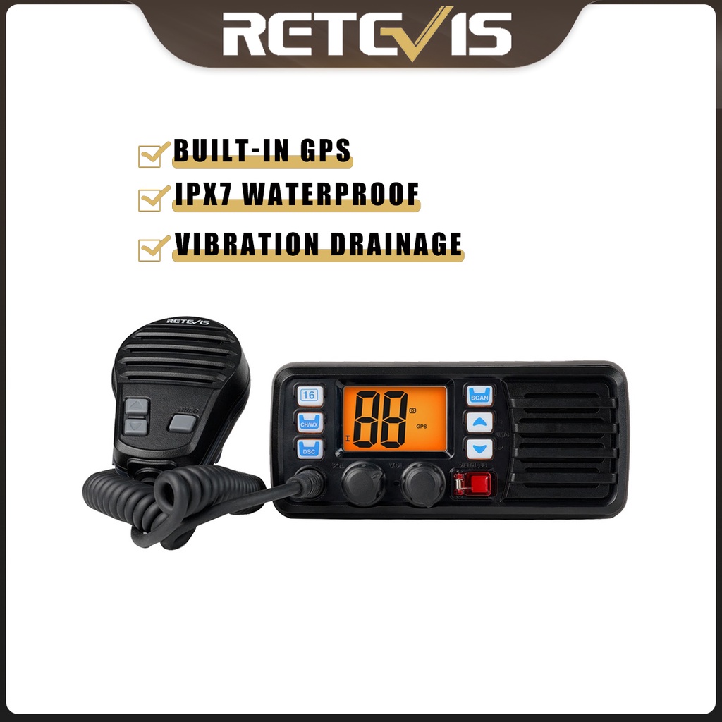 Retevis RM20 Marine Radio Loud Volume marine twoway radios for Boats(1 Pack) Shopee Philippines