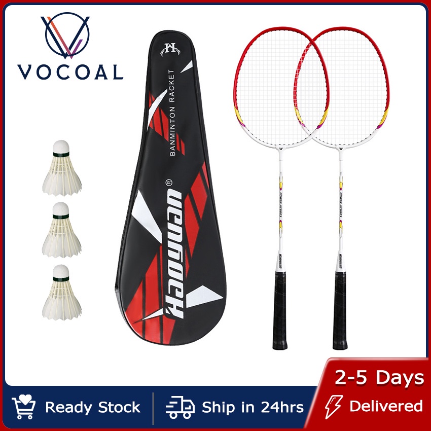 Vocoal Badminton Racket 2pcs Badminton Red Badminton Set Original