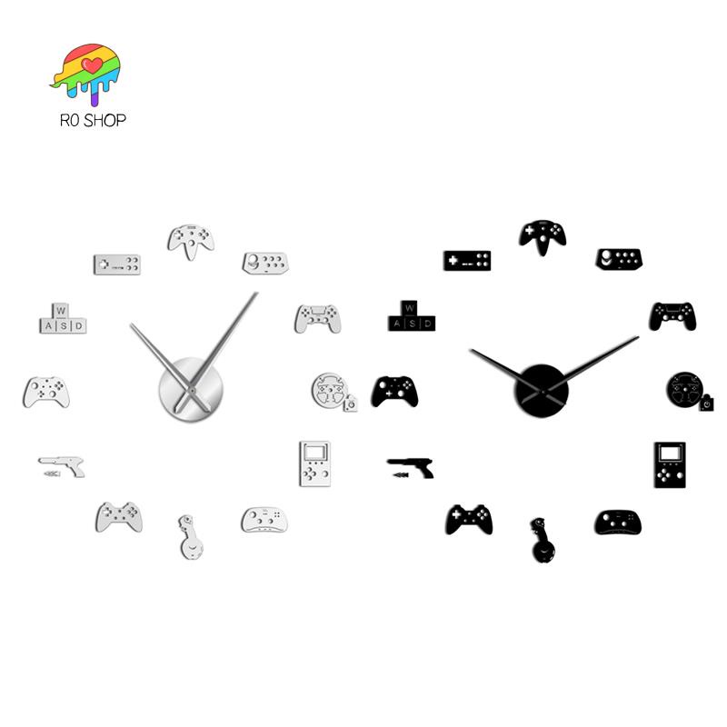 Game Controller Video Diy Giant Wall Clock Game Joysticks Stickers ...